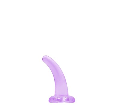 Dildo zakrzywione fiolet z mocną przyssawką 12 cm